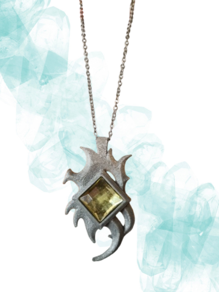 Pendentif aspect argent