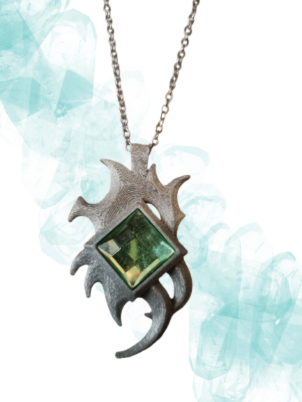 Pendentif aspect argent
