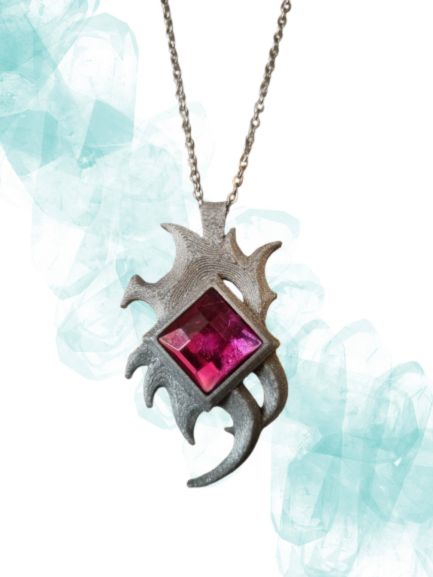 Pendentif aspect argent