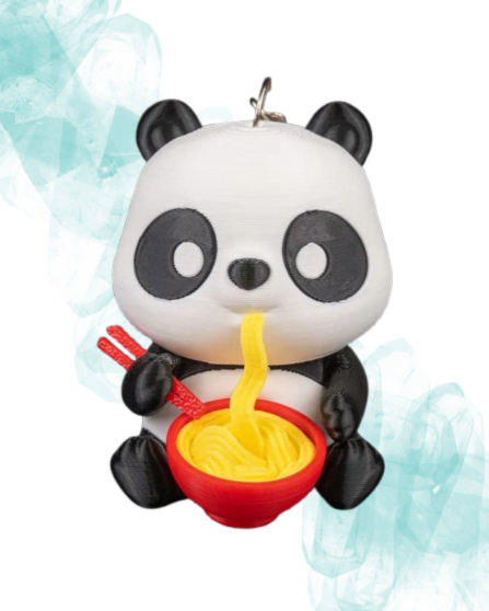 Panda et son bol de pâtes